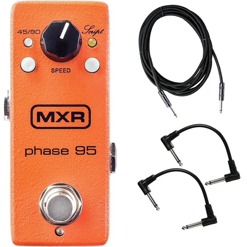 MXR M290 Mini Phase 95 Phaser Effects Pedal for Electric Guitar included 2 x Senor Path Cable and Instrument Cable - Image 1